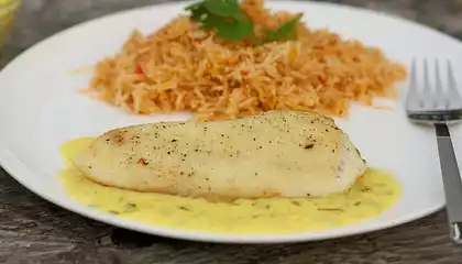 Tilapia with Orange Tarragon Sauce for Two