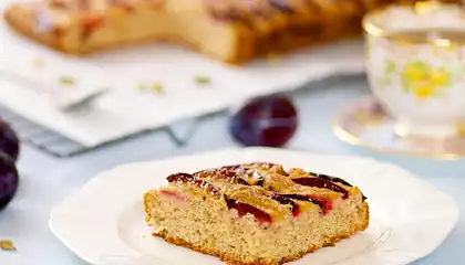 German Plum Cake (Healthier Version)