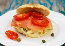 Egg and Salmon Sandwich