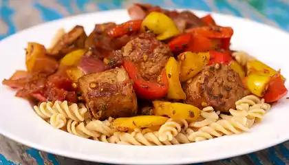 Penne with Peppers and Sausage