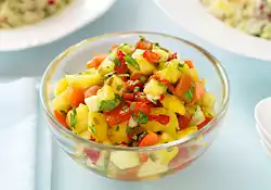 Pineapple, Mango and Cucumber Salsa