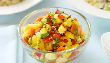 Pineapple, Mango and Cucumber Salsa