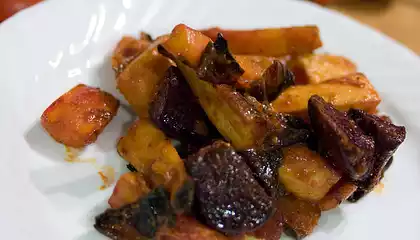 Roasted Root Salad With Carrot Vinaigrette (Thanksgiving)