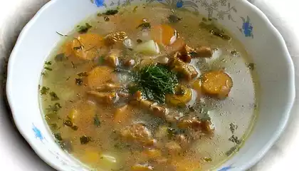 Chanterelle and Carrot Soup