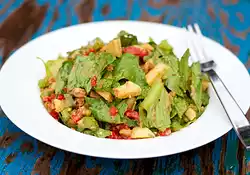 Green Salad Tossed with Tomato Dressing