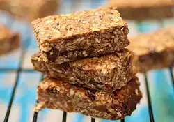 Nutty Almond, Raspberry Jam and Apricot Granola Bars