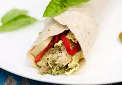 Pesto Chicken and Pepper Wraps