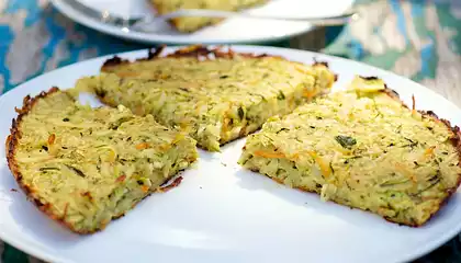 Cheesy Crispy Potato and Zucchini Pancakes