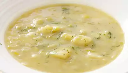 Creamless Leek & Potato Soup (Pressure Cooked)