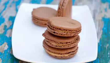 Chocolate Peanut Butter Macarons
