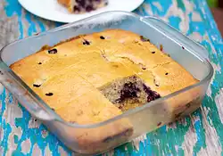 Blueberry Cream-Cheese Coffee Cake (Low Fat)