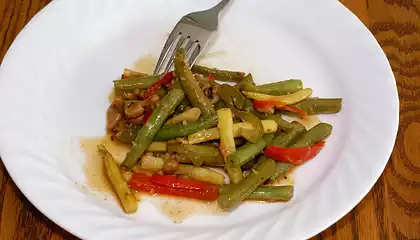 Balsamic Green Beans and Pepper