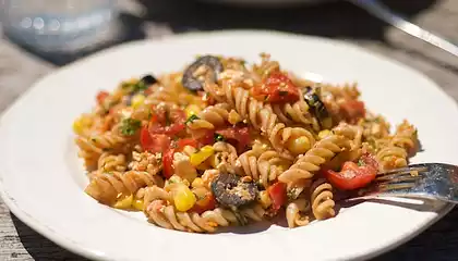 Cherry Tomato Feta Pasta Salad