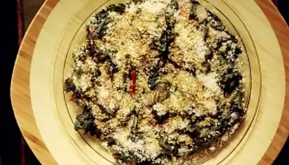 Swiss Chard ala Sesame Seeds and Flax Oil