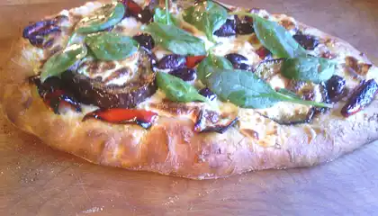 Grilled Eggplant Pizza