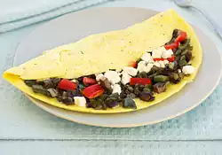 Egg Pancake with Vegetables and Feta