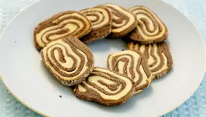 Peanut Butter and Chocolate Pinwheel Cookies