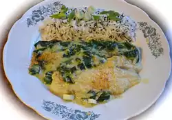 Gulai Daun Singkong Tumbuk(Grilled Fish with Greens)