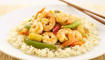 Garlic, Shrimp, and Vegetable Stir-Fry