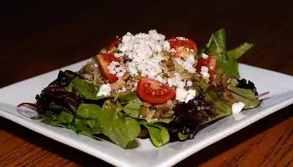 Couscous, Lentil and Arugula Salad with Garlic Dijon Vinaigrette