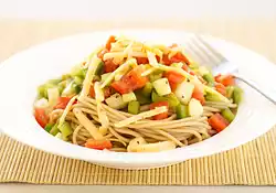 Cheddar Spaghetti Vegetable Salad