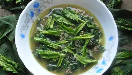 Rich Spinach Soup - Korean Ginchang Sigumchi Kuk