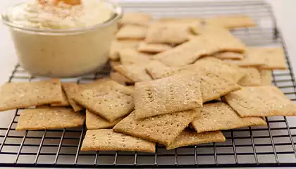 Whole Wheat Parmesan and Olive Oil Crackers