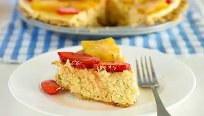 Key Lime Pie with Tropical Fruits