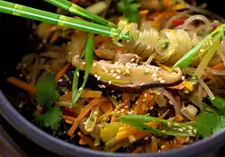 Shiitake and Sweet Potato Japchae