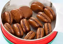 Chocolate Macarons with Raspberry Jam