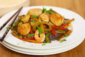 Shrimp and Sea Scallop Stir-Fry