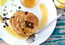 Double Pumpkin and Chocolate Chip Pancakes