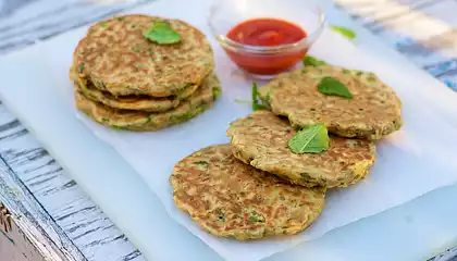 Sweet Potato and Pea Fritters 