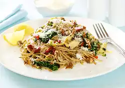 Mediterranean Spaghetti with Toasted Walnuts