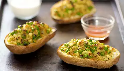 Indian Twice Baked Potatoes