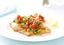 Paleo Kiwi Tomato Salsa with Tilapia 