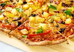 Pineapple, Olives and Artichoke Heart Pizza