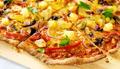 Pineapple, Olives and Artichoke Heart Pizza