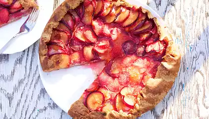 Plum and Strawberry Galette 