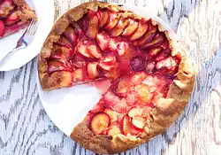 Plum and Strawberry Galette 