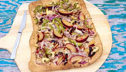 Veggie and Plum Flatbread