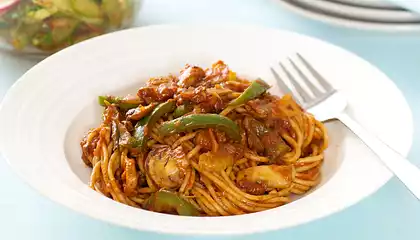 Pasta with Marinara Sauce and Veggies