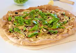 Arugula and Mushroom Pizza