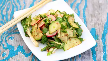 Cucumber, Bok Choy and Radish Salad