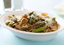 Bow-Tie Pasta, Asparagus, Toasted Almonds and Browned Butter