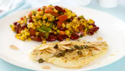 Sole with Lemon, Capers and Almonds