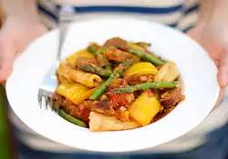 Asparagus, Sausage and Pepper Pasta