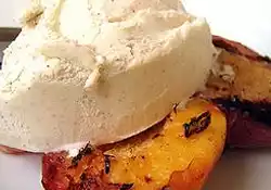 Grilled Peaches and Vanilla Bean Ice Cream