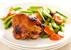 Orange-Hoisin Glazed Roasted Chicken and Vegetables