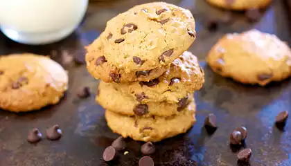 Applesauce, Peanut Butter and Chocolate Chip Cookies